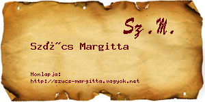 Szűcs Margitta névjegykártya
